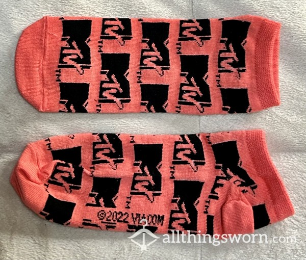 🧦 MTV Logo Socks - Pink & Black 🖤💗