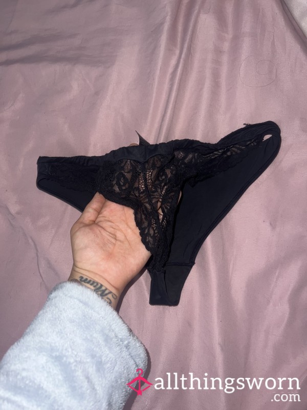 My Absolute Favourite Black Silk/lace Thongs