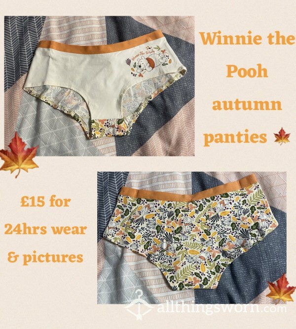 My Cute Winnie The P**h ‘autumn Leaves’ Panties🍁| 24hrs Wear & Proof Of Wear Pictures🤩