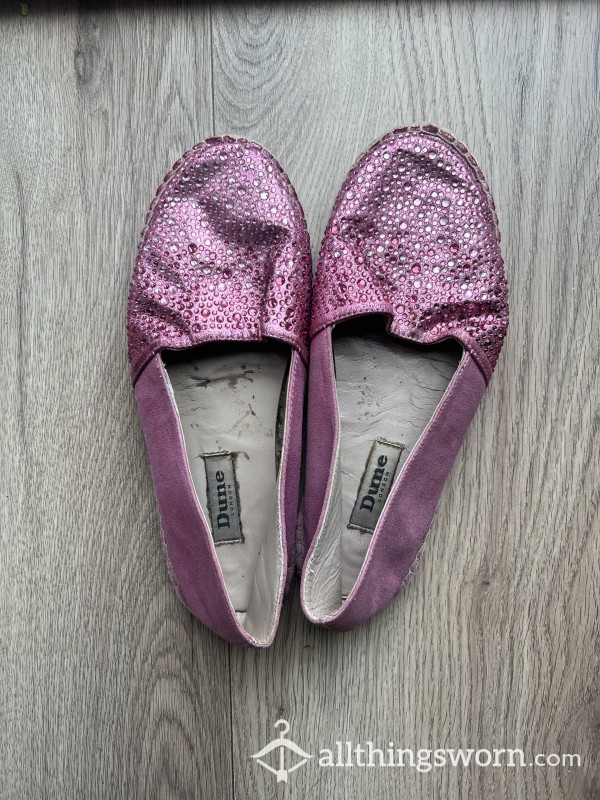 My Favourite Ballet Pink💕 Embellished Espadrilles