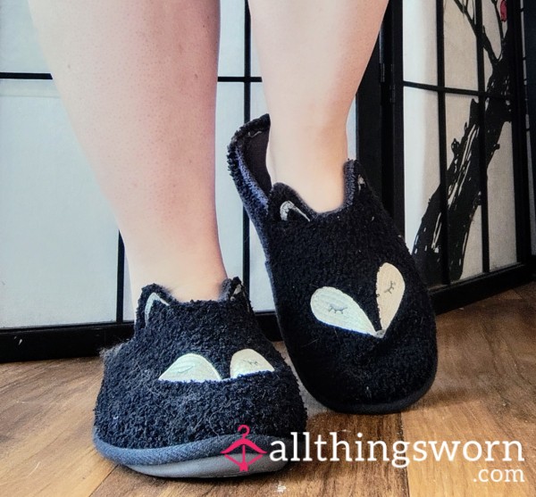 Navy Fox Slippers