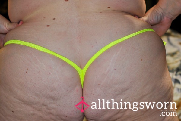 Neon Yellow Custom Made Thongs