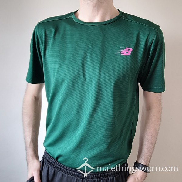 New Balance Mens Running Top - Small, Green