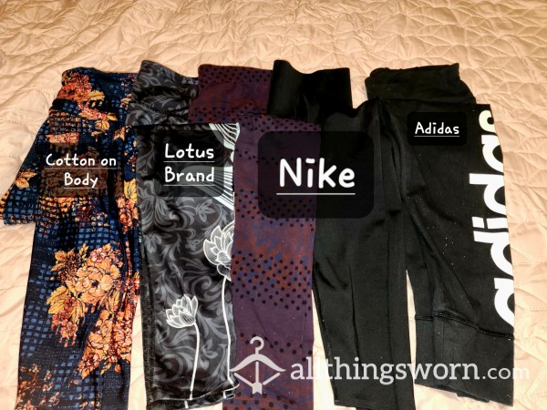 Nike And Adidas Leggings Size Large