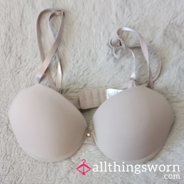 Nude Push Up Bra With Rhinestone