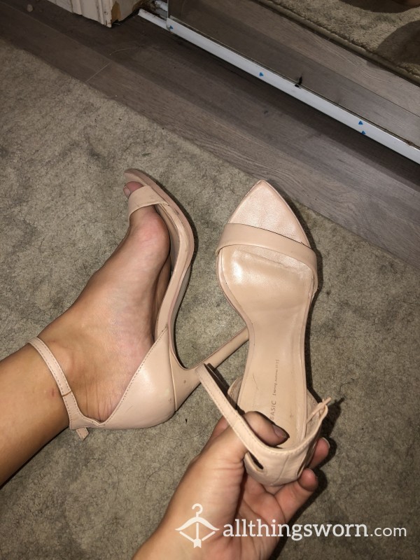 Nude Skinny Heels