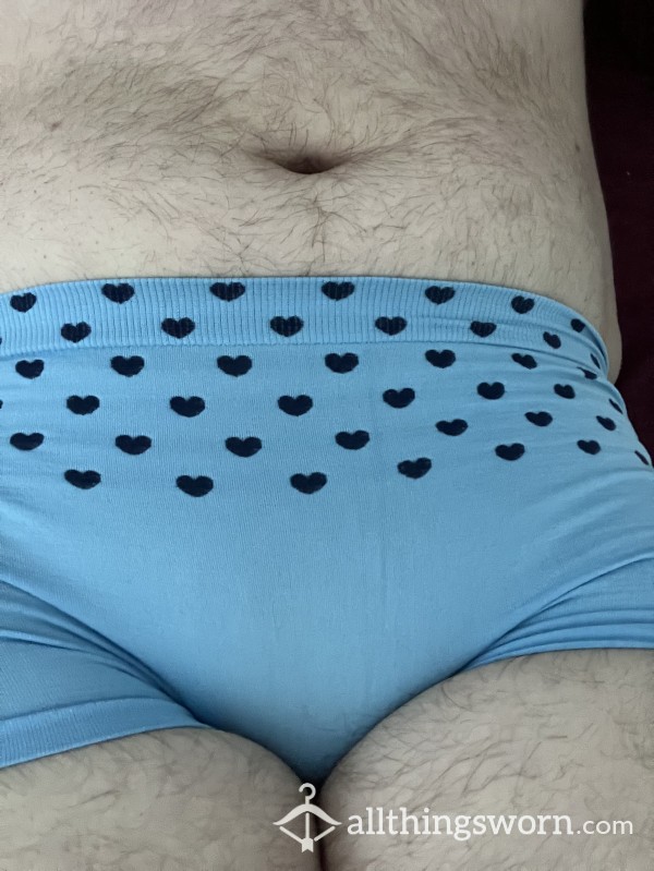 Nylon Blue Heart Boyshorts