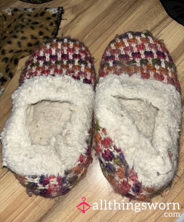 Old Rainbow Slippers