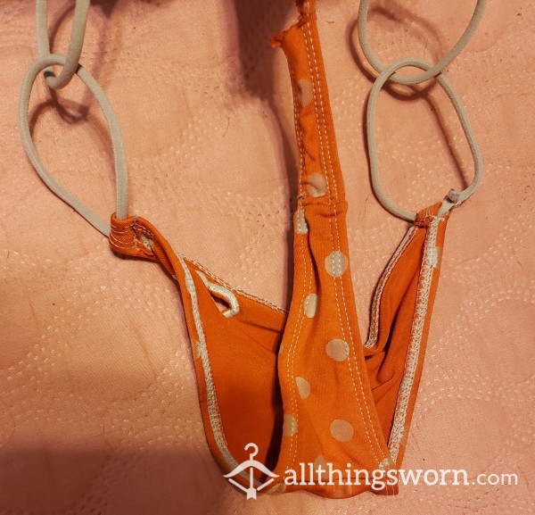 Old Ripped Orange Thong 🍊