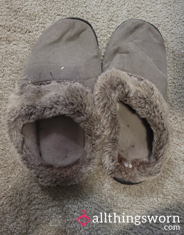 Old Well Worn House Slippers