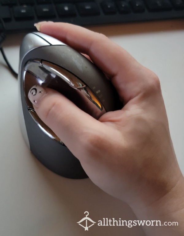 Old Worn Out Vertical Mouse With Cord