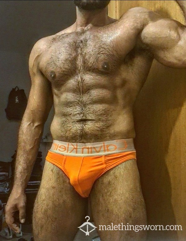 Orange CK Briefs.. Well Worn Musk