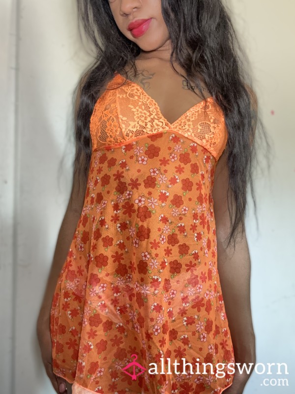 Orange Lingerie Sleepwear