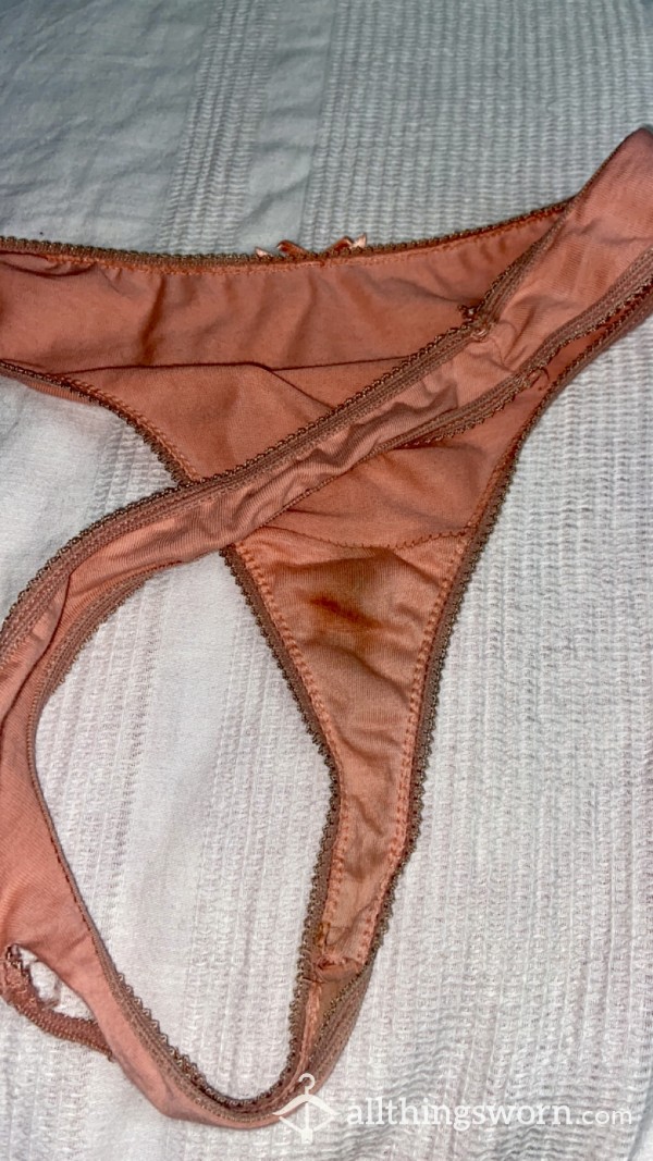 Orange Worn Thong