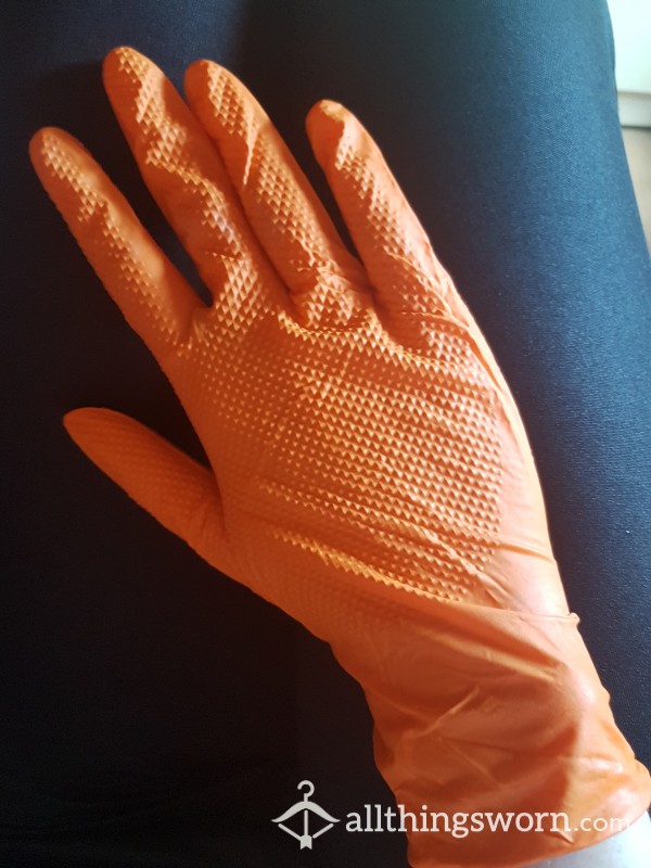 Pair Of Worn Tight Rubber Gloves Hand Fet**h Glove Fet**h