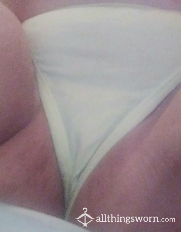 PALE YELLOW COTTON THONG