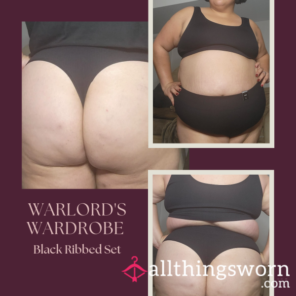 Warlord's Wardrobe: Black Ribbed Set