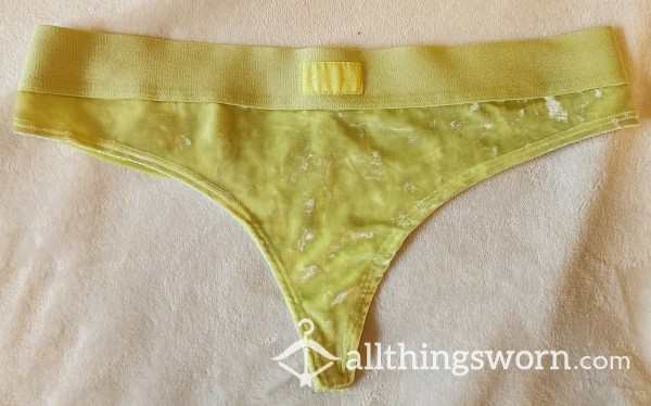 Pastel-green Velveteen VS Thong