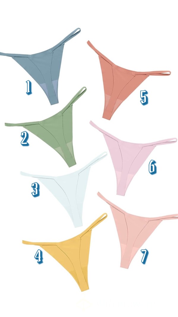 Pastel Silk G-Strings(buy One Get One Free 🩵)