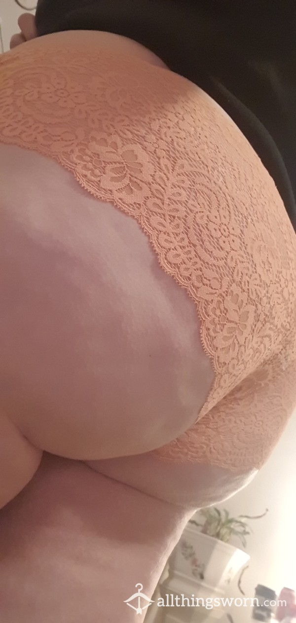 Peach Lace Cheekies Lace