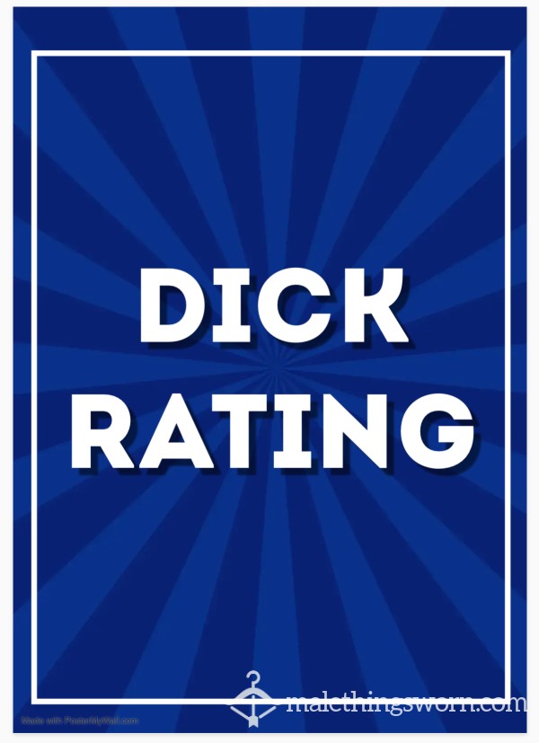 Personal D*ck Rating