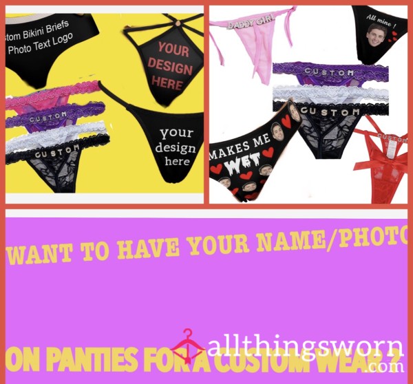 Personalised Panties For Custom Wear