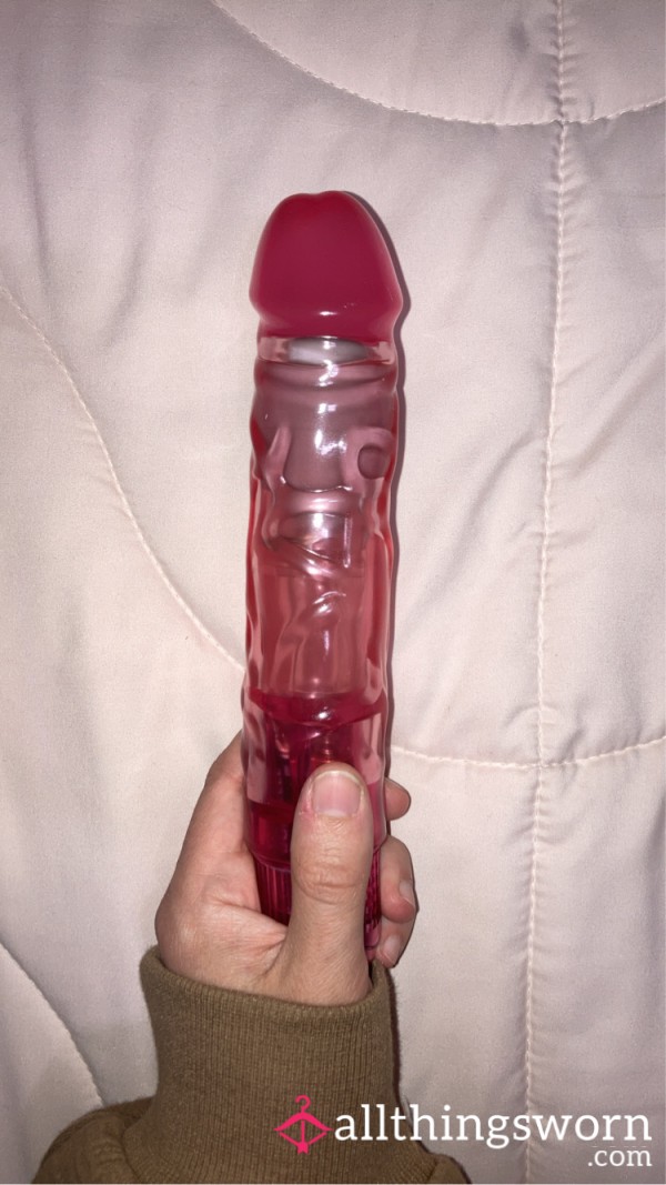 Pink 8” Vibrating Di**o