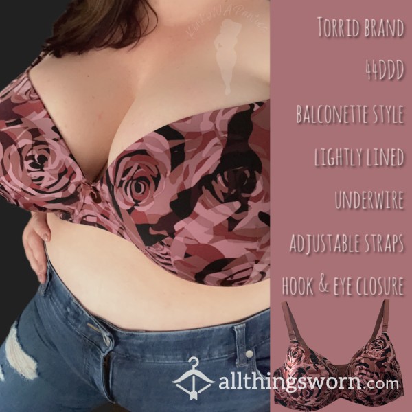 Pink Abstract Flor*l Bra - Includes U.S. Shipping