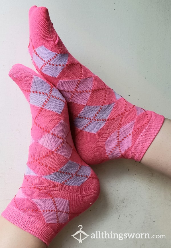 Pink Argyle Socks💕