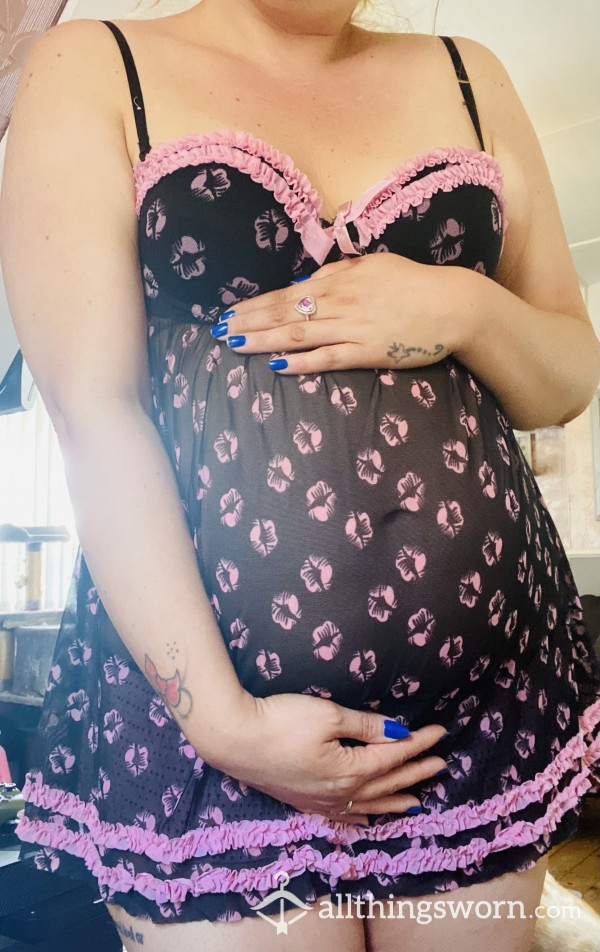 Pink & Black Baby Doll Dress