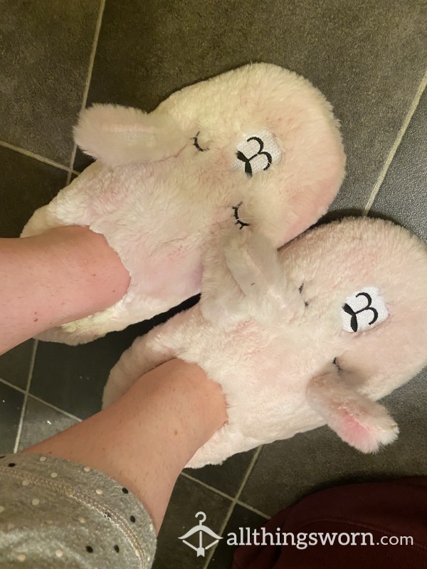 Pink Bunny Slippers