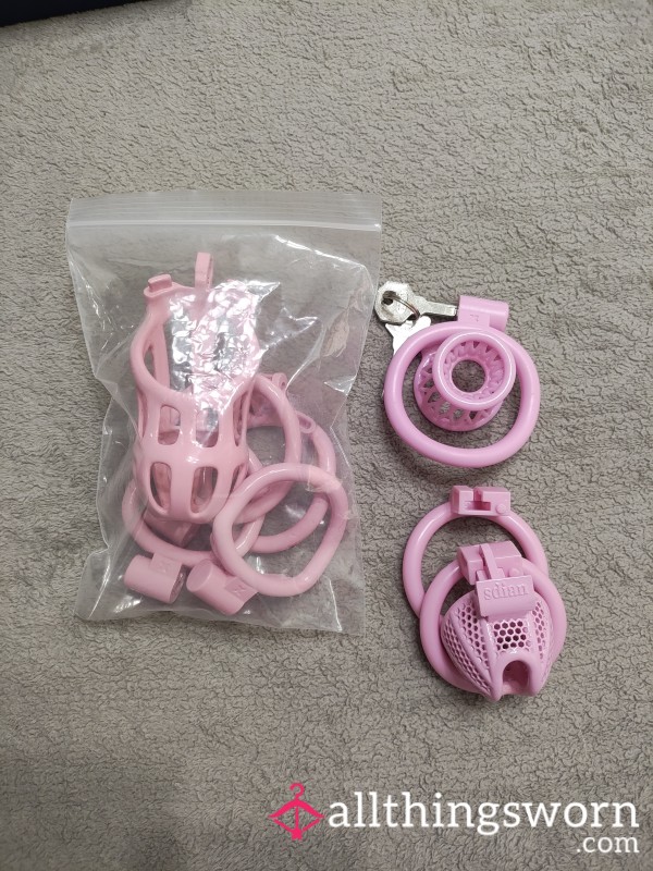 Pink Chasity Cages