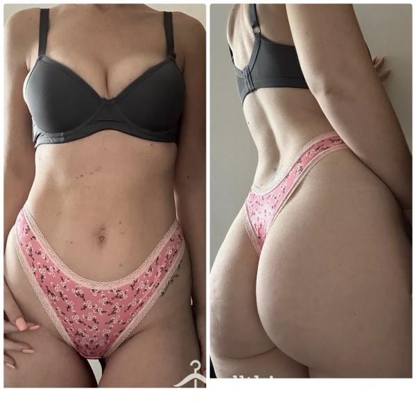 Pink Flor*l Thong