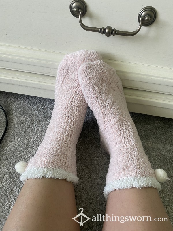 Pink Fuzzy Socks