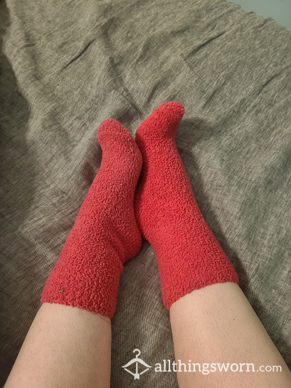 Pink Fuzzy Socks