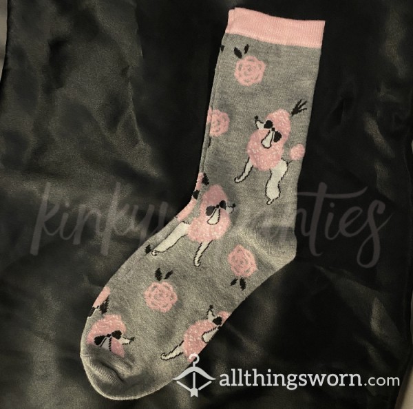 Pink & Gray Princess P**dle Socks - Includes 2-day Wear & U.S. Shipping