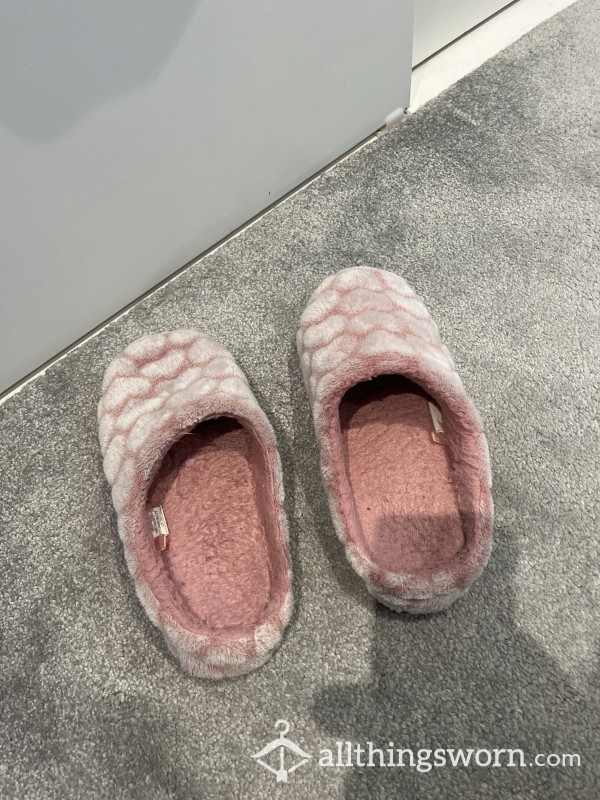 Pink Heart Slippers