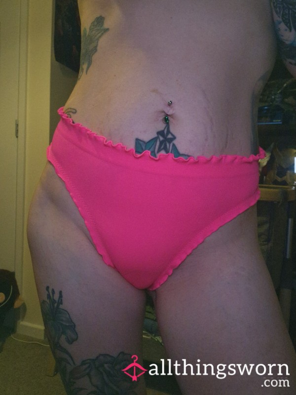 Pink High Rise Thong