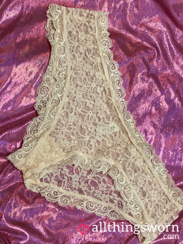 Baby Pink Lace Cheeky