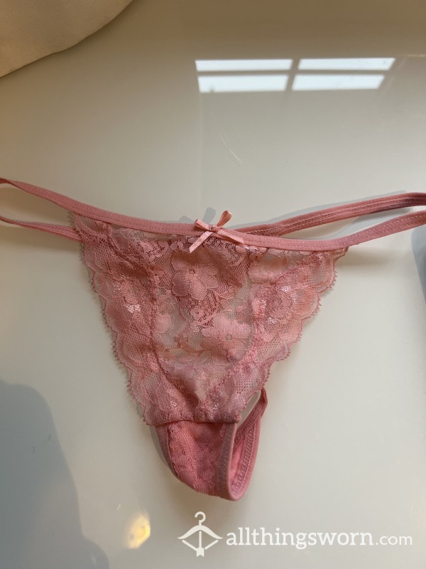 Pink Lace Skimpy Thong