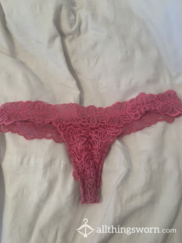 Pink Lace Thong