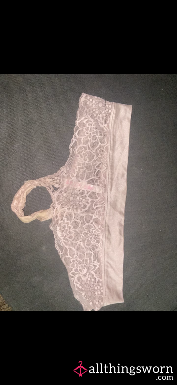 Pink Lace Thong I Worn All Day