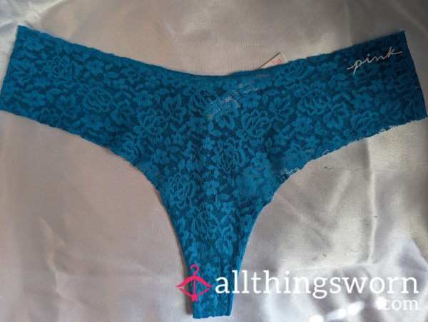 PINK Lacey Blue Thong 💙