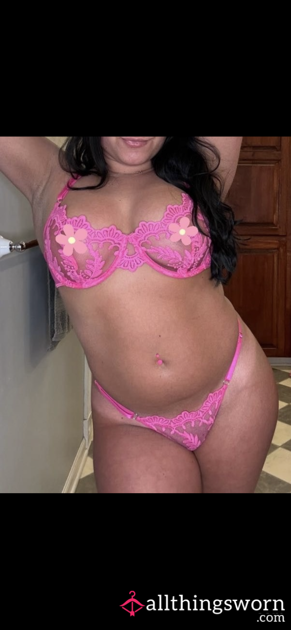 Pink Lacey Set