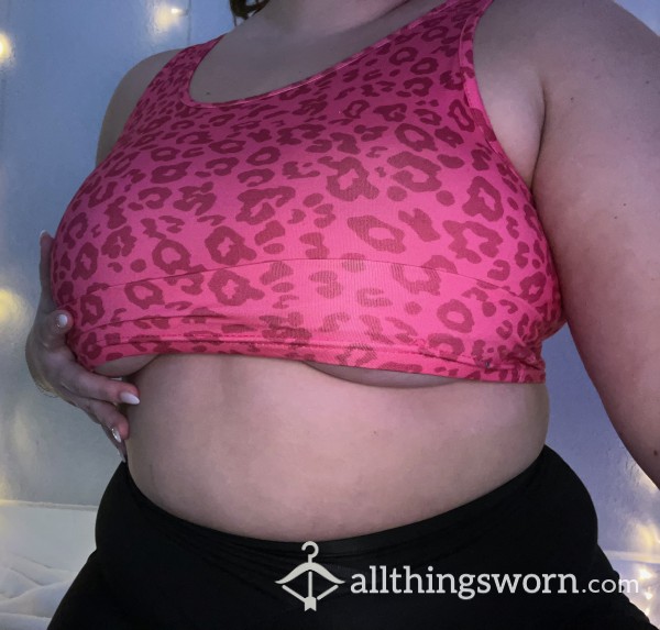 Pink Leopard Crop Top