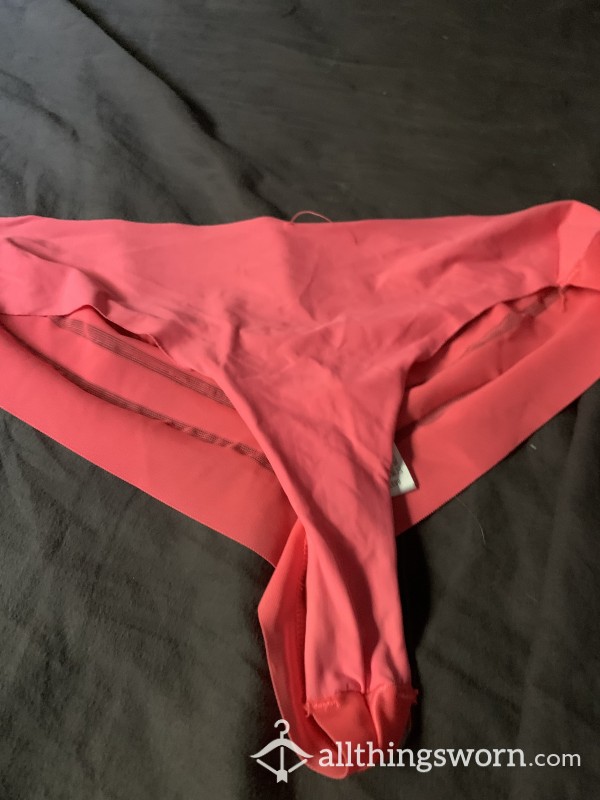 *SOLD* Pink Mesh And Nylon Panties