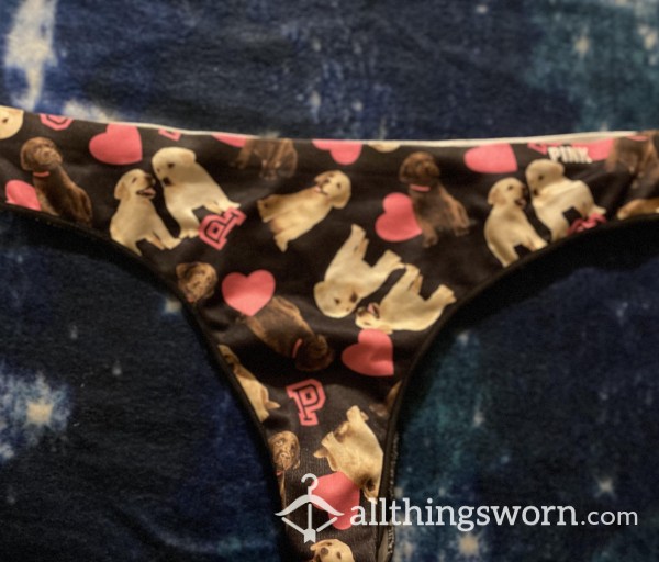 WORN - PINK Puppy Thong