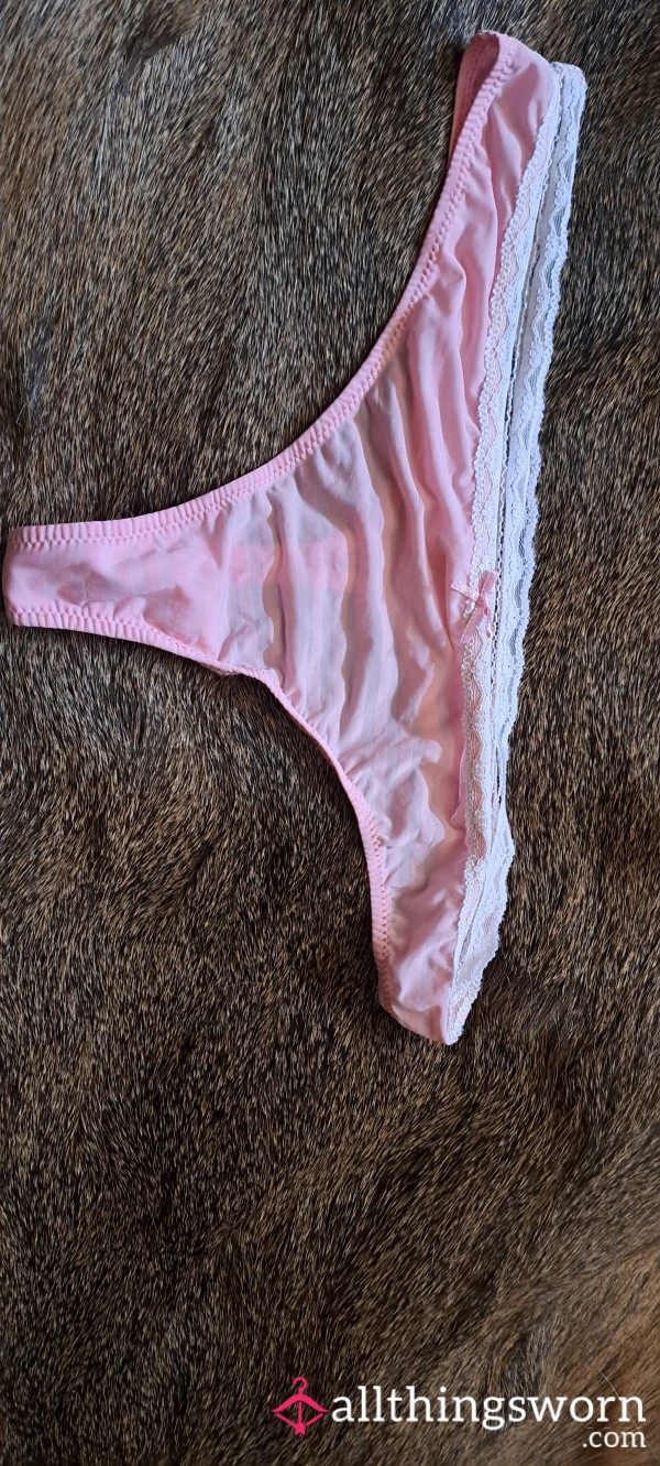 Pink Sheer Thong