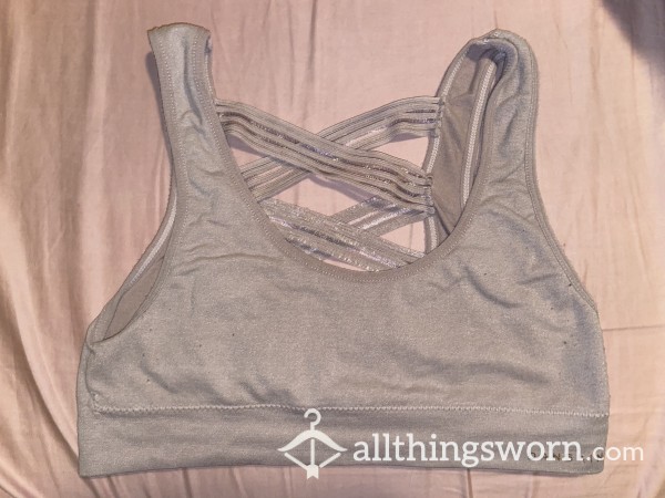 Pink Strappy Sports Bra, Well Worn