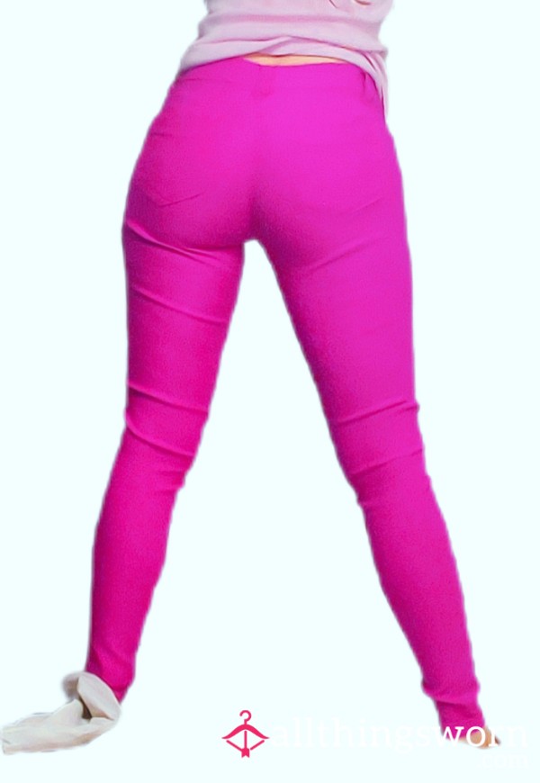 Pink Tight-ish Skinny Pants, Worn To Your Liking